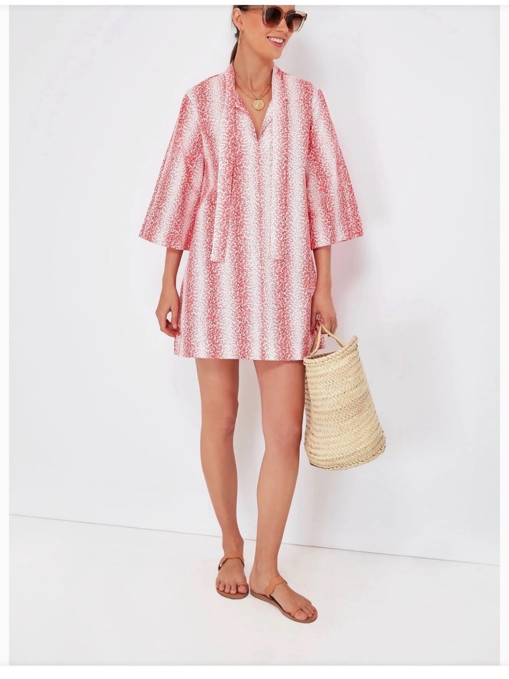 Tuckernuck Coral Caftan Women’s Pink Dress Beach XS